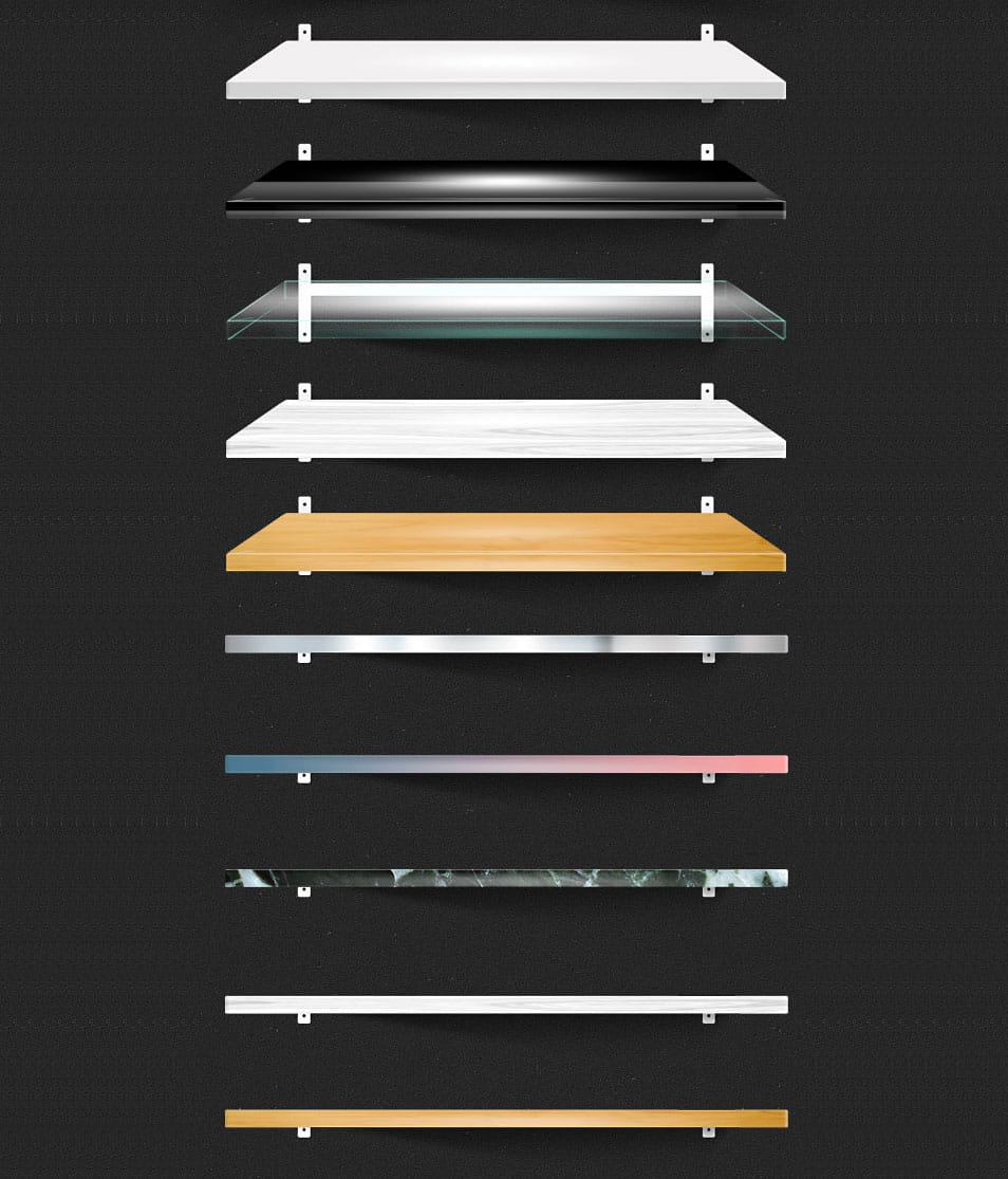 Shelf PSD Mockups Shelf PSD Mockups