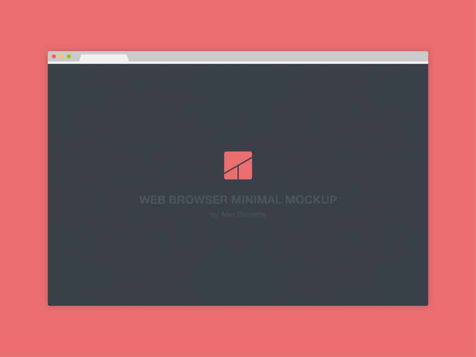 Web browser - Flat minimal mockup Web browser - Flat minimal mockup