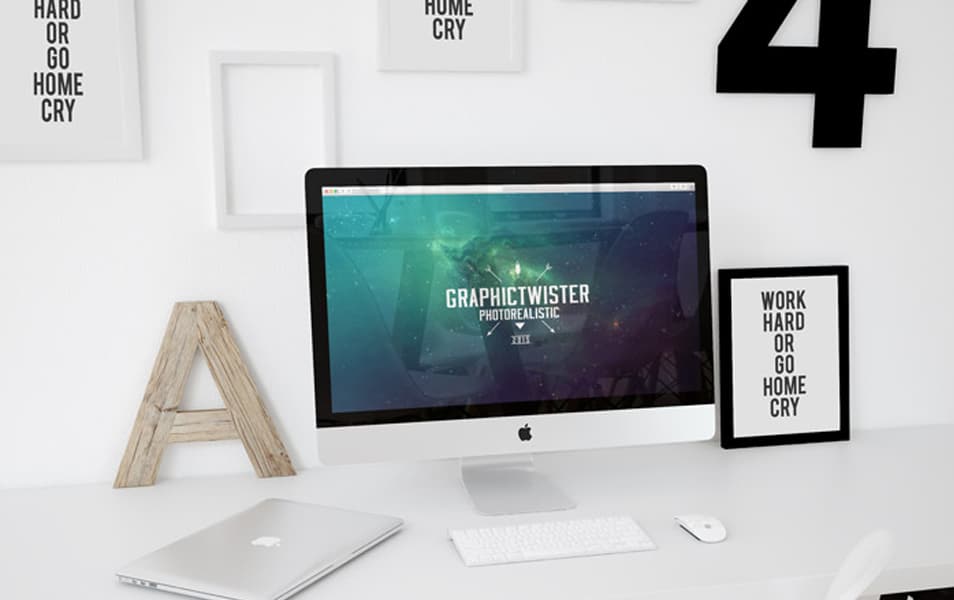 Workspace Mockup iMac Template
