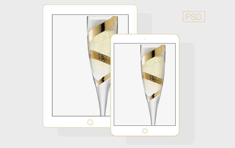 flat iPad 5 + iPad Mini Champagne