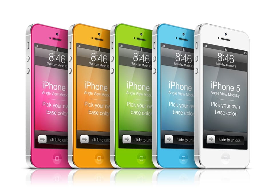 iPhone 5 Angle View MockUp iPhone 5 Angle View MockUp