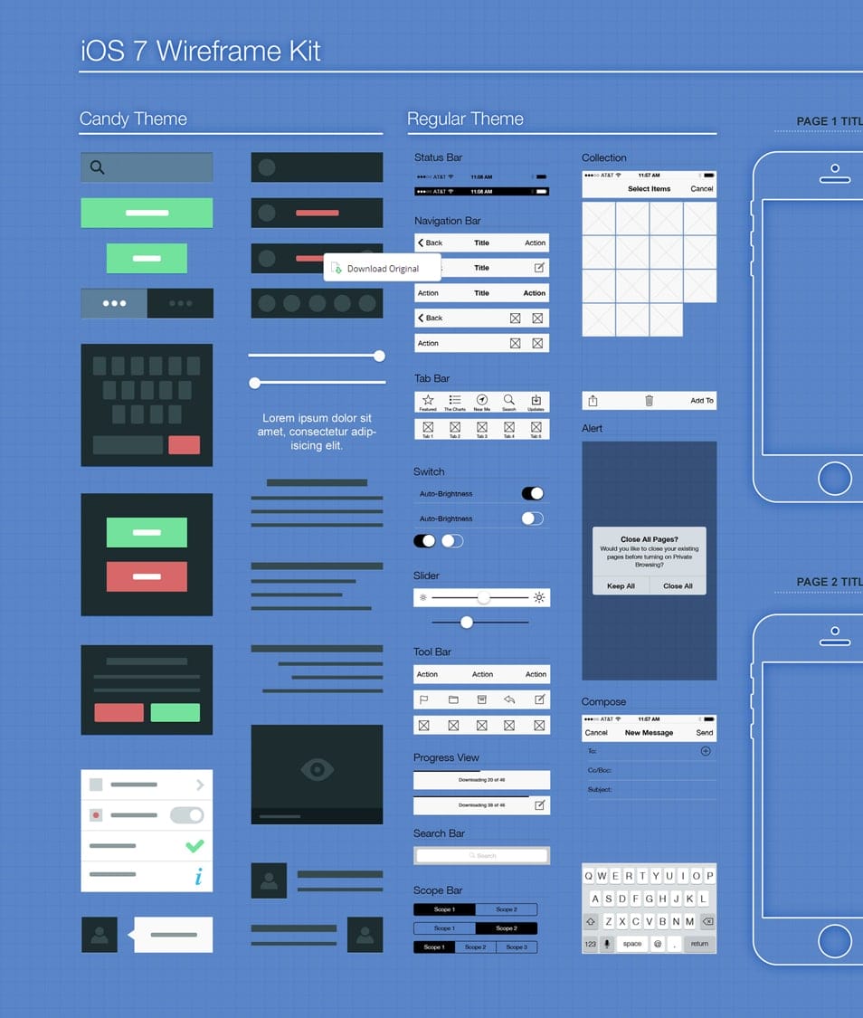 iOS7 Wireframe iOS7 Wireframe