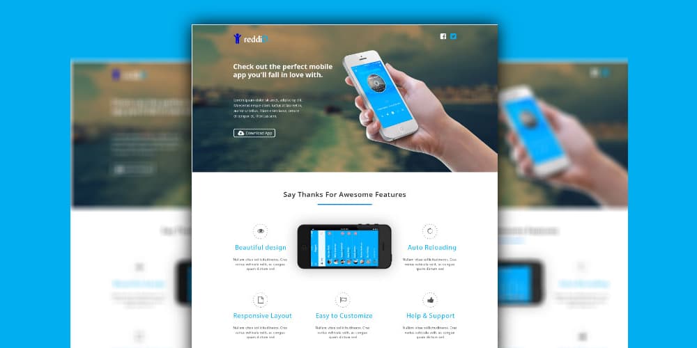 beautiful landing page templates psd app landing page psd