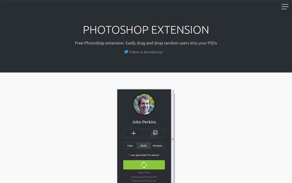 User generator. Random user Generator. Griddify. Random user again
