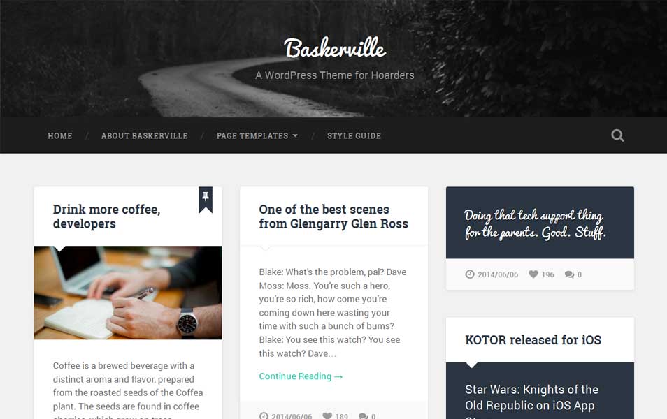 Baskerville Free WordPress Theme