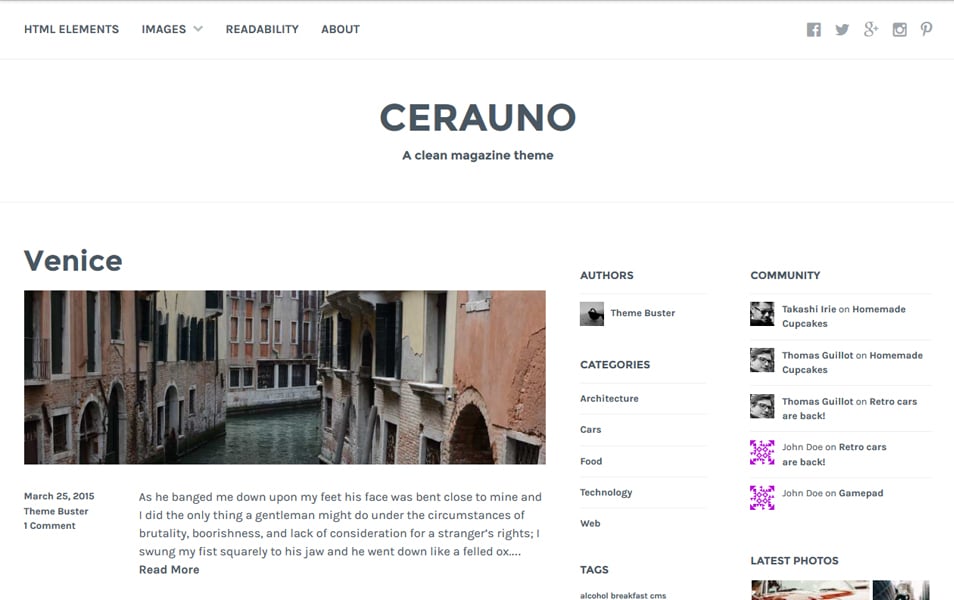 Cerauno Responsive WordPress Theme