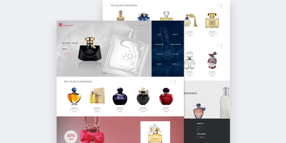 Perfume Online Store Template PSD