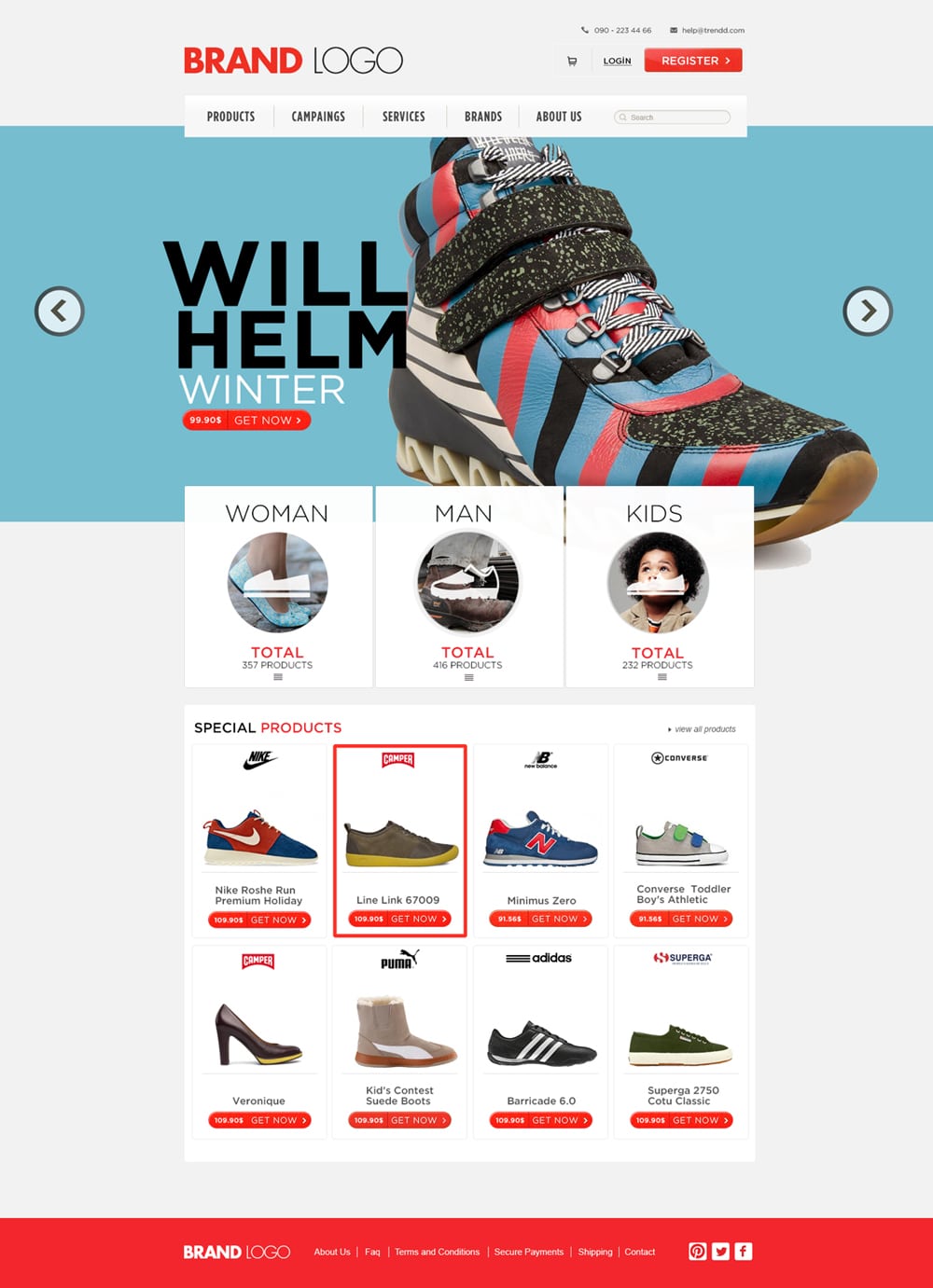 Shopping Template Free PSD