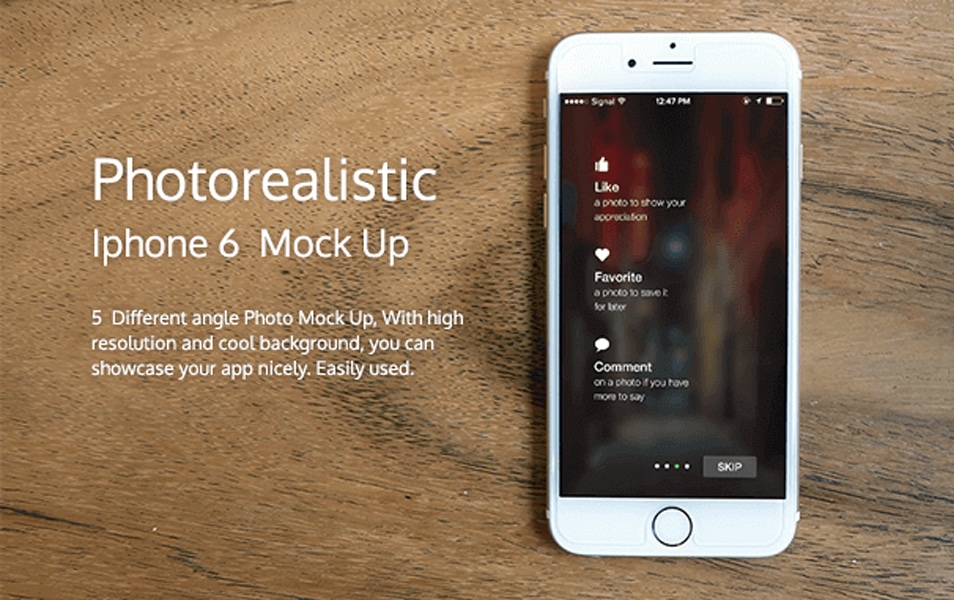 iphone app mock up