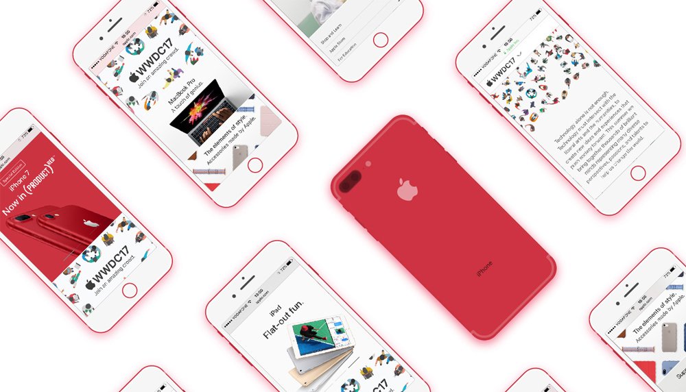 Best Free Vector Mockup Designs 7 Free iPhone 7 Plus Red Flat Mockup