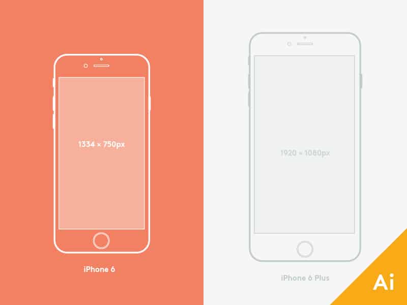 Best Free Vector Mockup Designs 9 iPhone 6 and 6 Plus Mockup