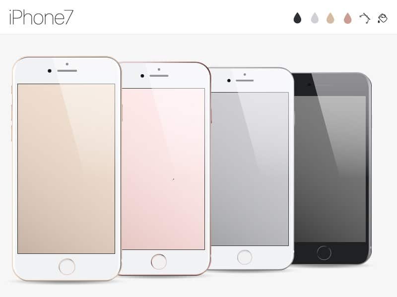 Best Free Vector Mockup Designs 5 iPhone 7 Mockup