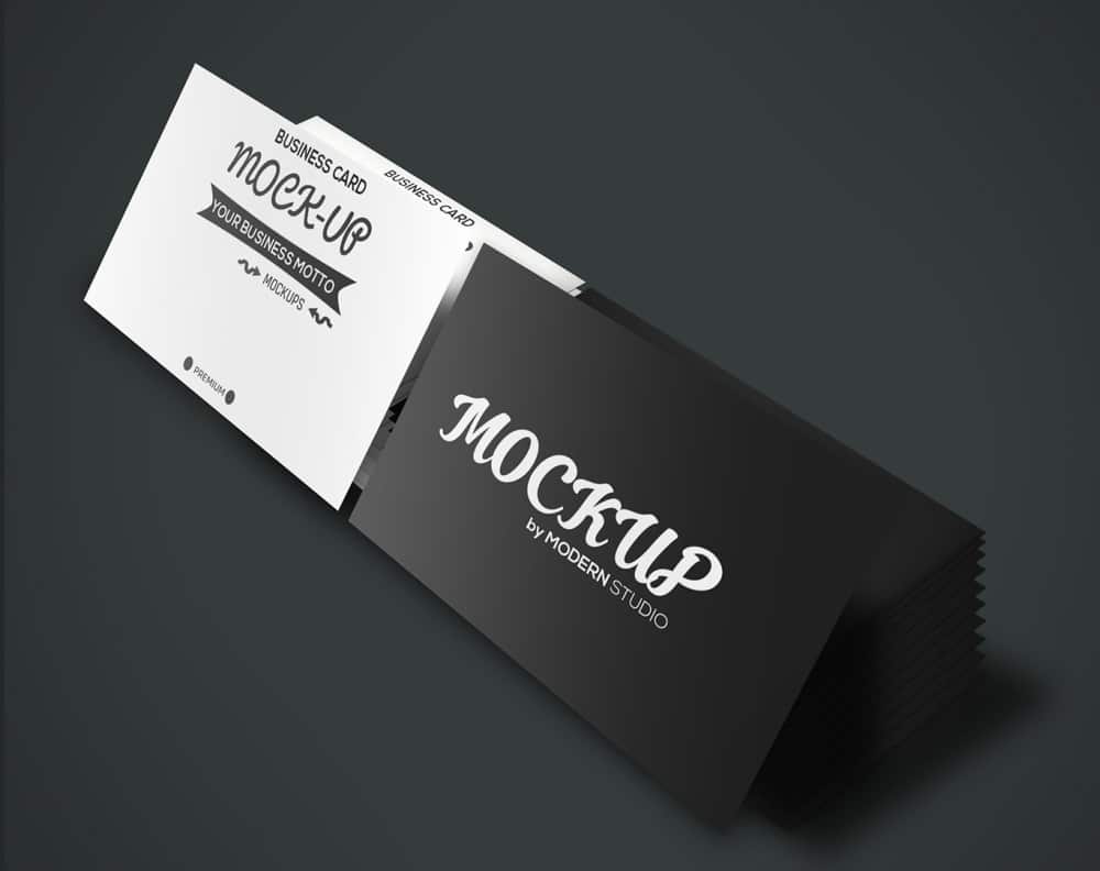 100 Free Business Card Mockup PSD CSS Author