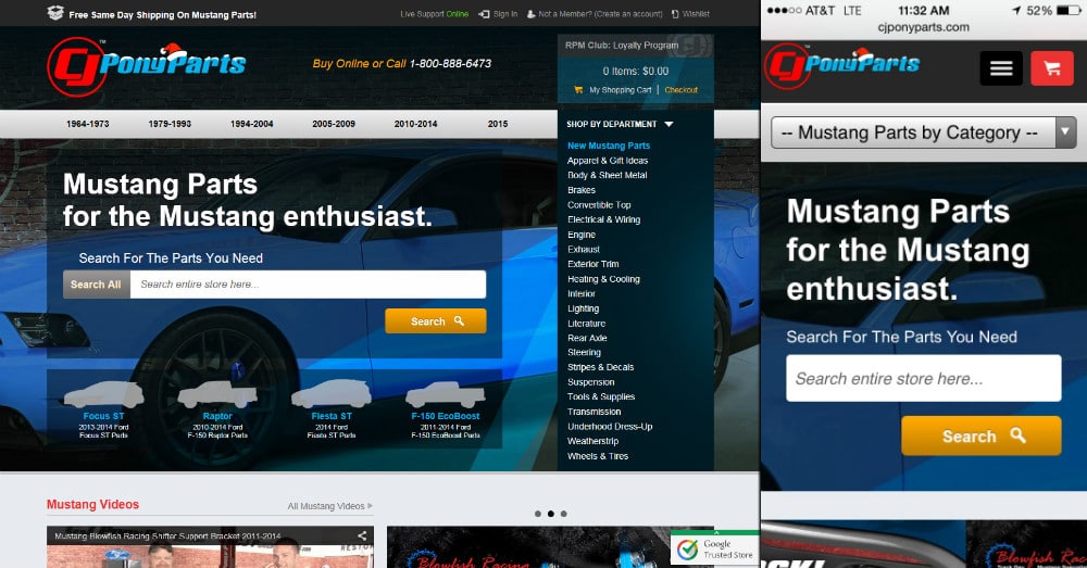 Great Examples of Mobile Friendly Ecommerce Sites 3 ecommerce cjpony