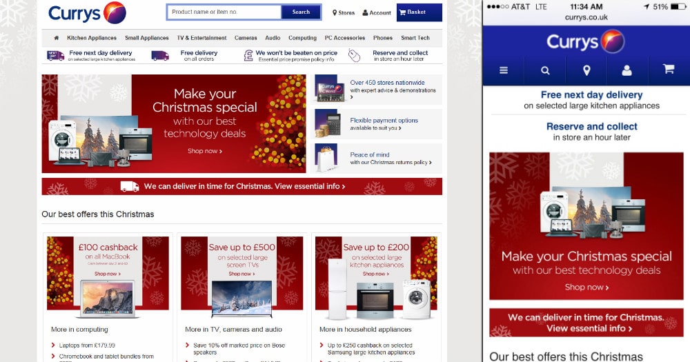Great Examples of Mobile Friendly Ecommerce Sites 10 ecommerce currys