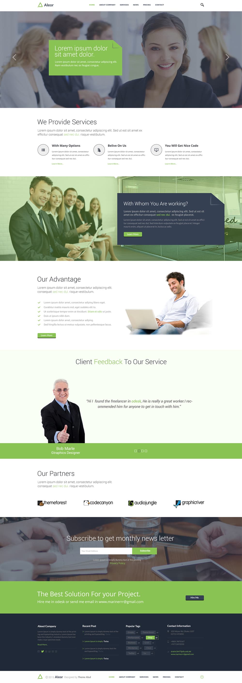 author web template