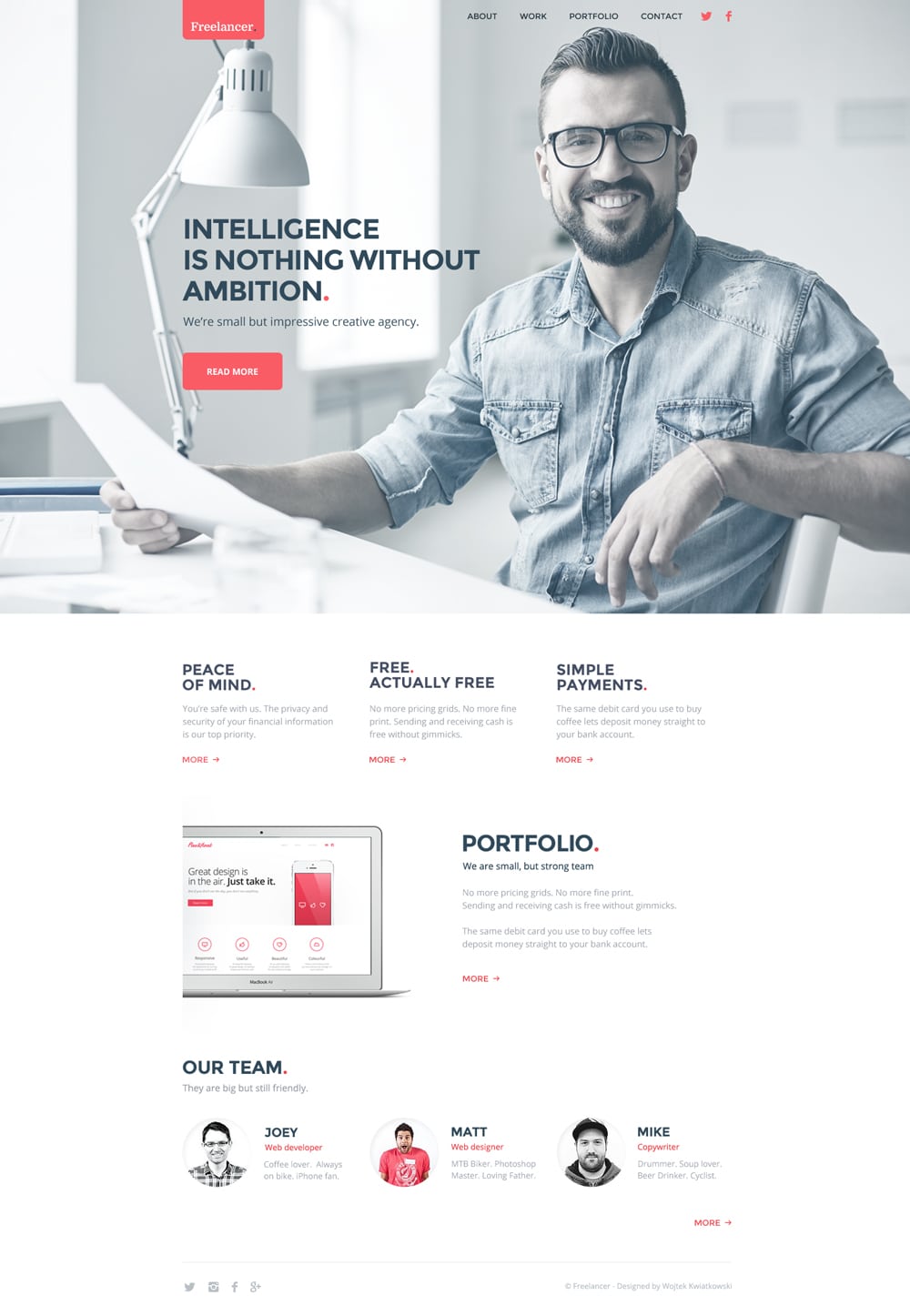 freelance website template
