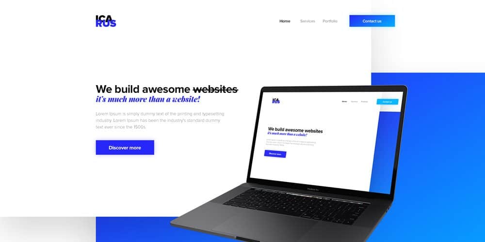 single page web templates