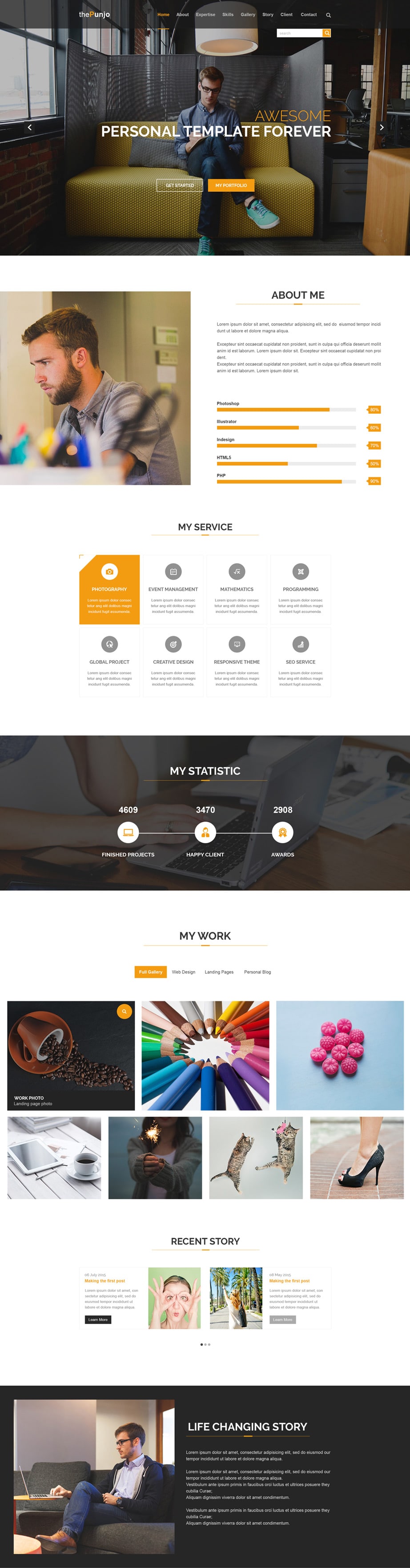 Free Portfolio Website Templates (PSD) » CSS Author