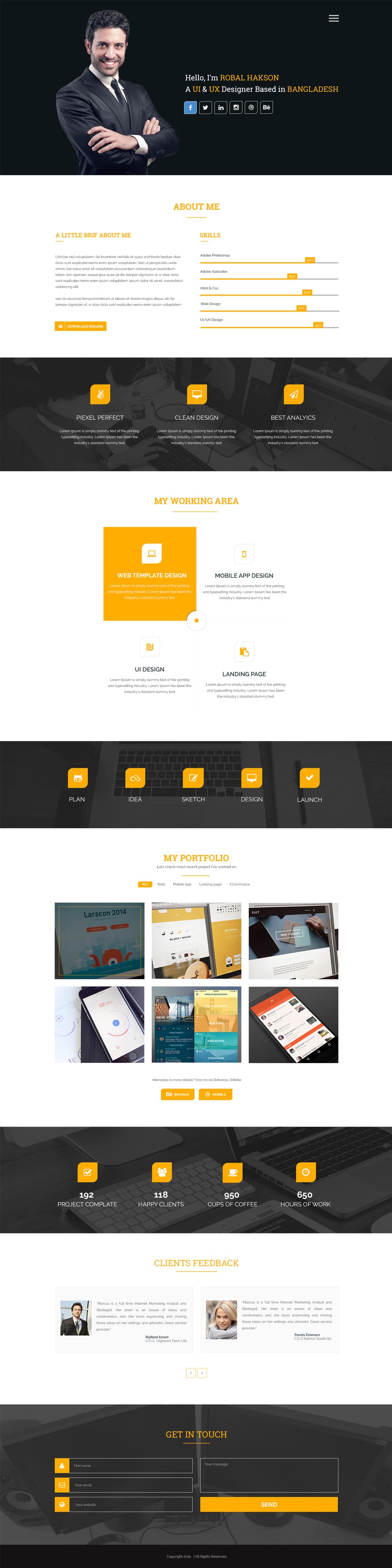 author web template