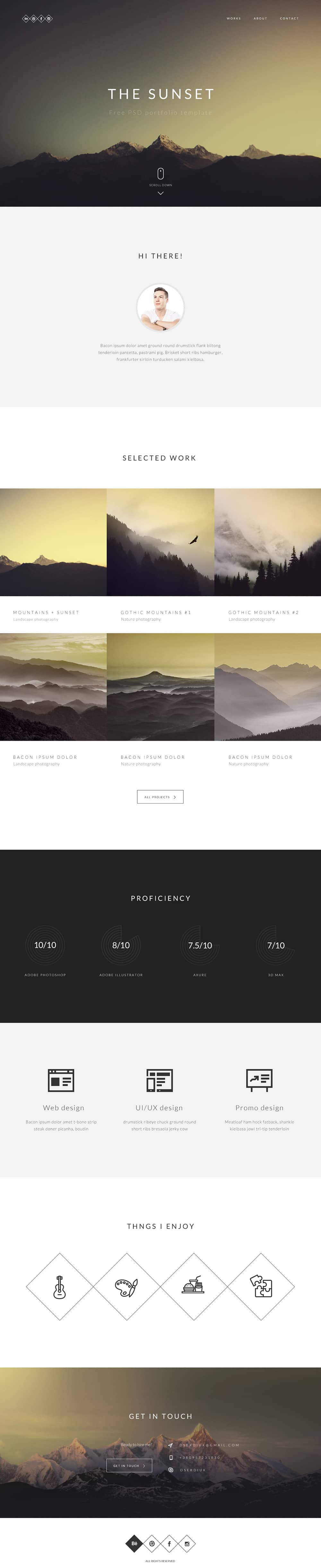 Free portfolio website html