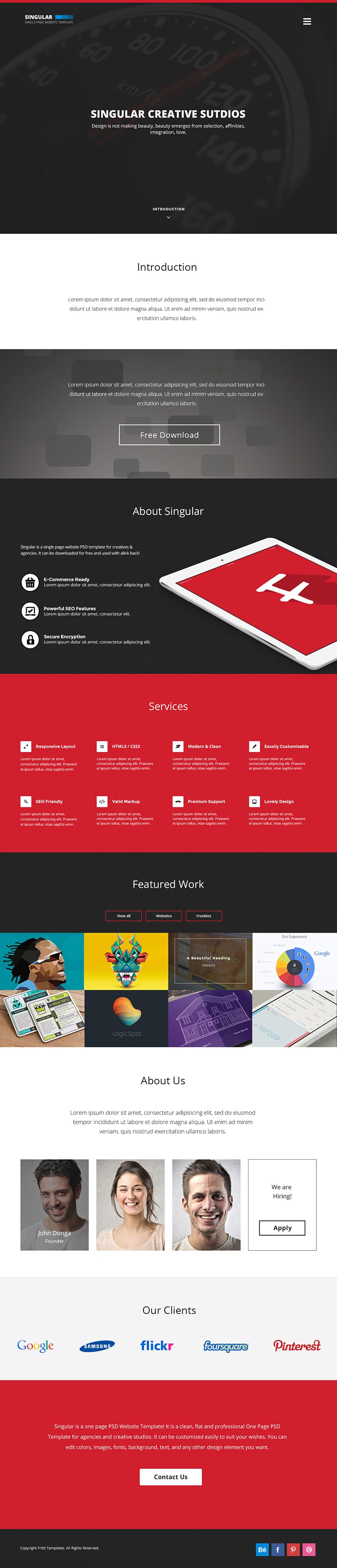 single page website template free free portfolio website templates psd 187 css author single page website template free free portfolio website templates psd 187 css author