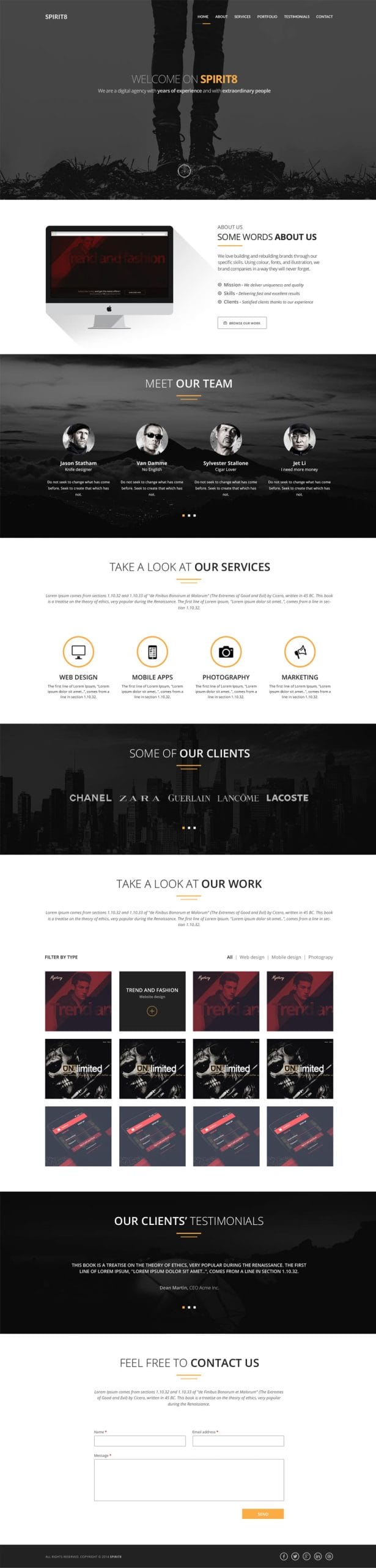 Free Portfolio Website Templates (PSD) » CSS Author
