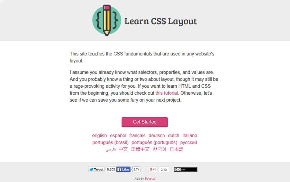 CSS site. Html Layout.