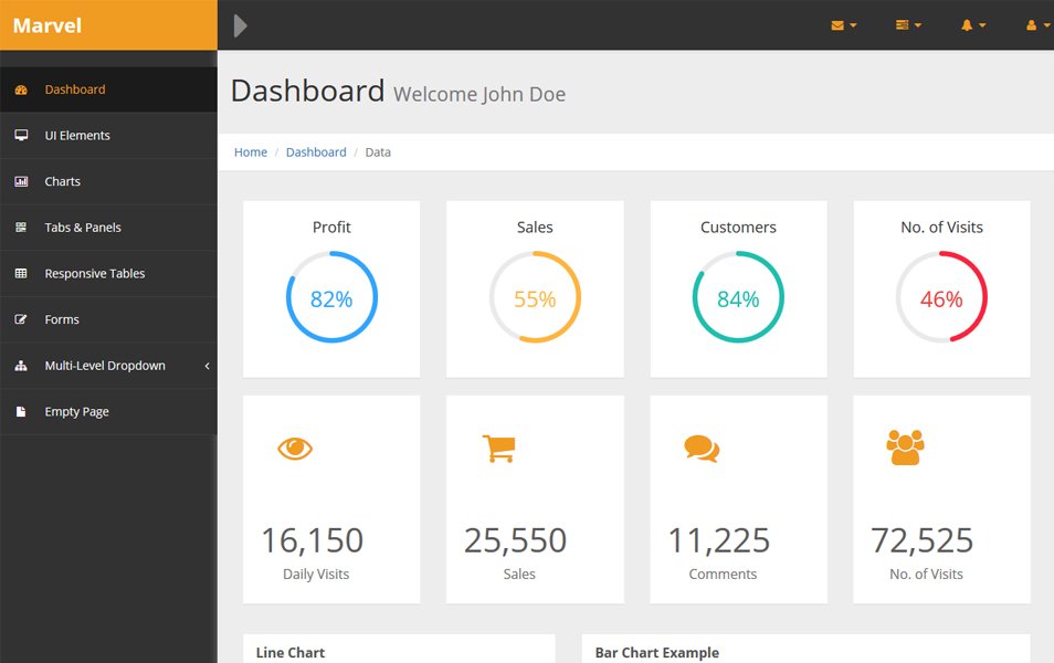 bootstrap dashboard template