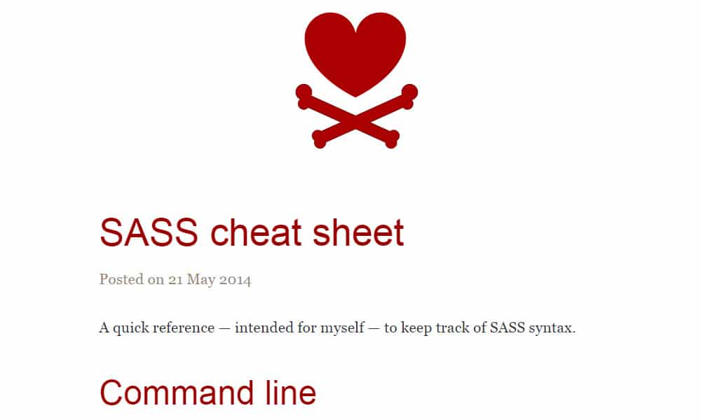 Sass Cheat Sheet : Sass: Sass Basics – ERLH