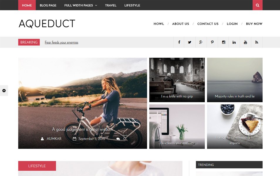 Aqueduct Responsive WordPress Theme