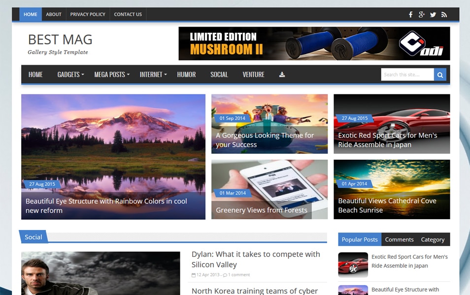 Best Mag Responsive Blogger Template