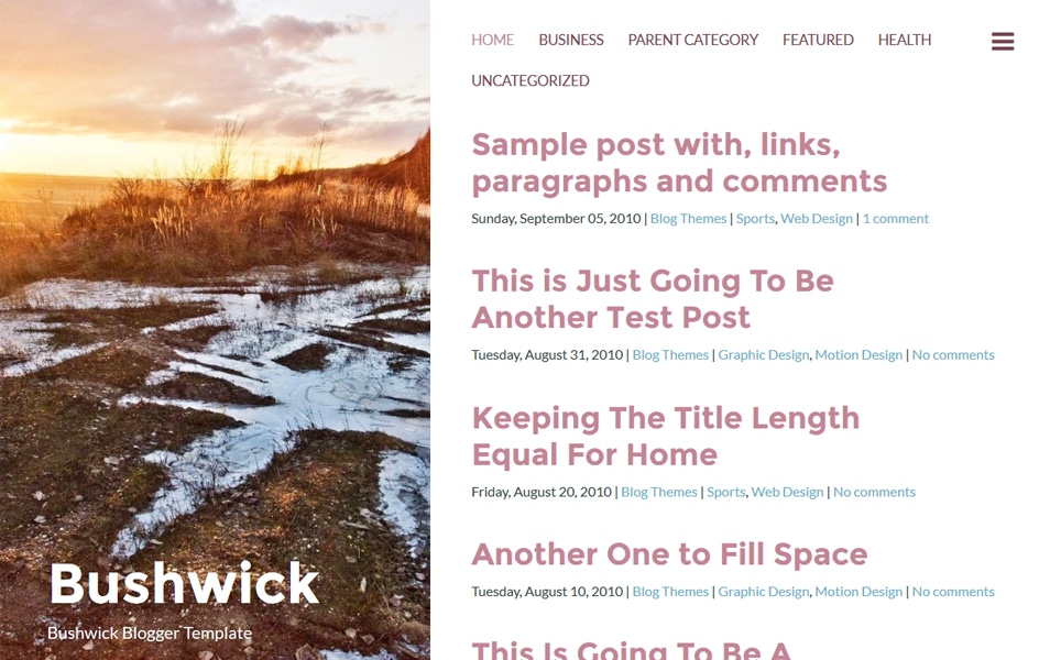 Bushwick Responsive Blogger Template