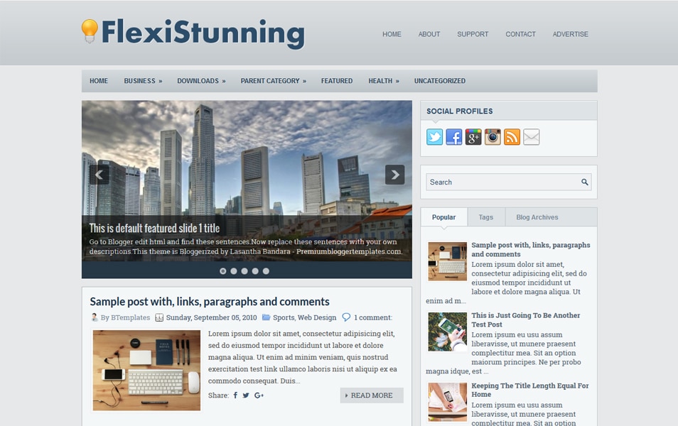 FlexiStunning Responsive Blogger Template