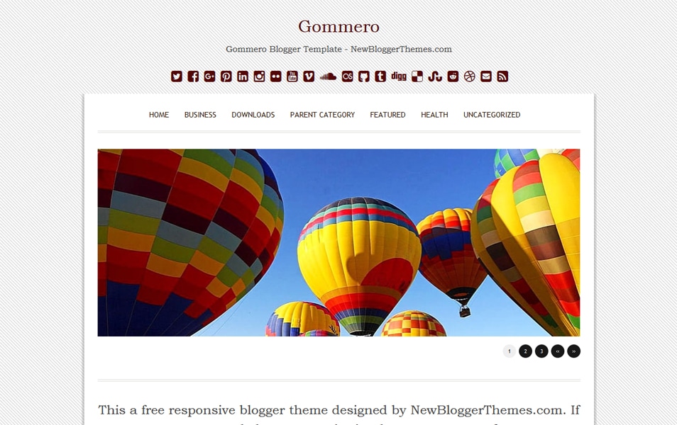 Gommero Responsive Blogger Template