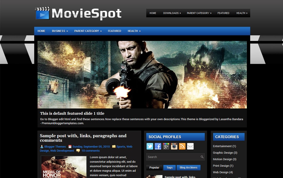 MovieSpot Responsive Blogger Template