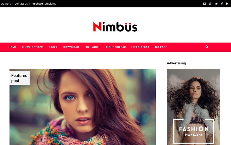 Nimbus Responsive Blogger Template