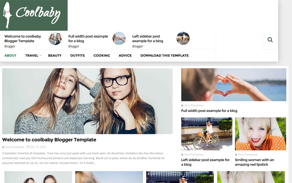 CoolBaby Fashion Responsive Blogger Template