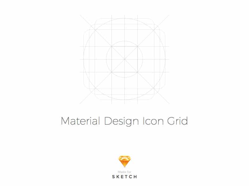 Material Design Icon Grid Template