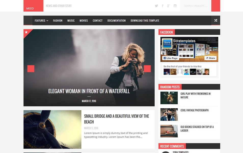 Meed Responsive Blogger Template