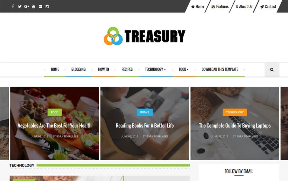 Treasury Responsive Blogger Template