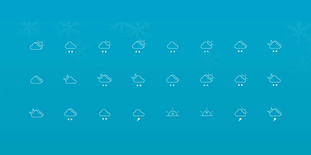 Weather Line Icons