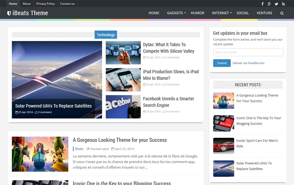 iBeats Responsive Blogger Template