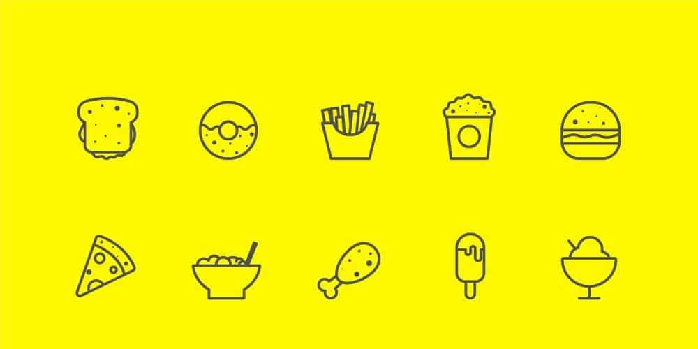 Best Free Icon Sets 2020 128 Food,-Vegetables-And-Music-Line-Icons