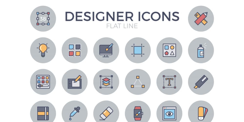 Best Free Icon Sets 2020 72 Free Designer Flat Line Icons
