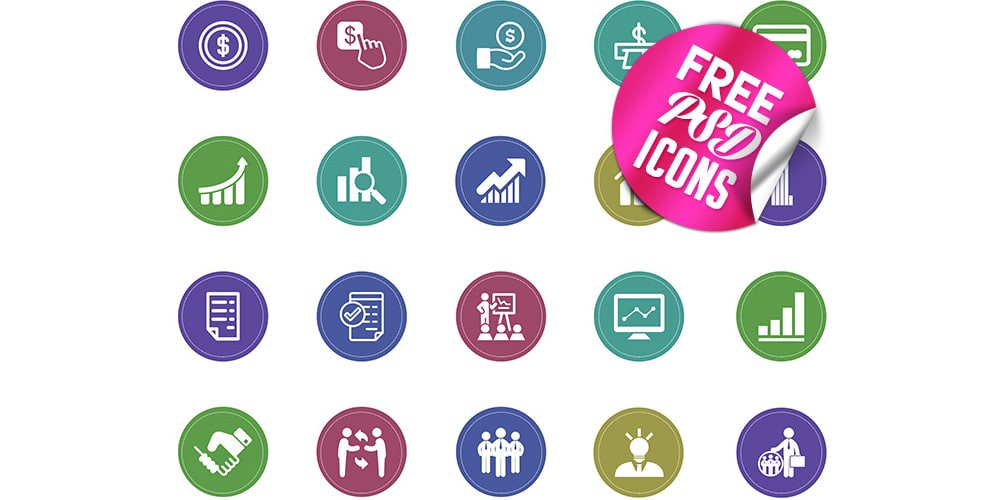 Best Free Icon Sets 2020 166 Free-Flat-Business-Icons-PSD