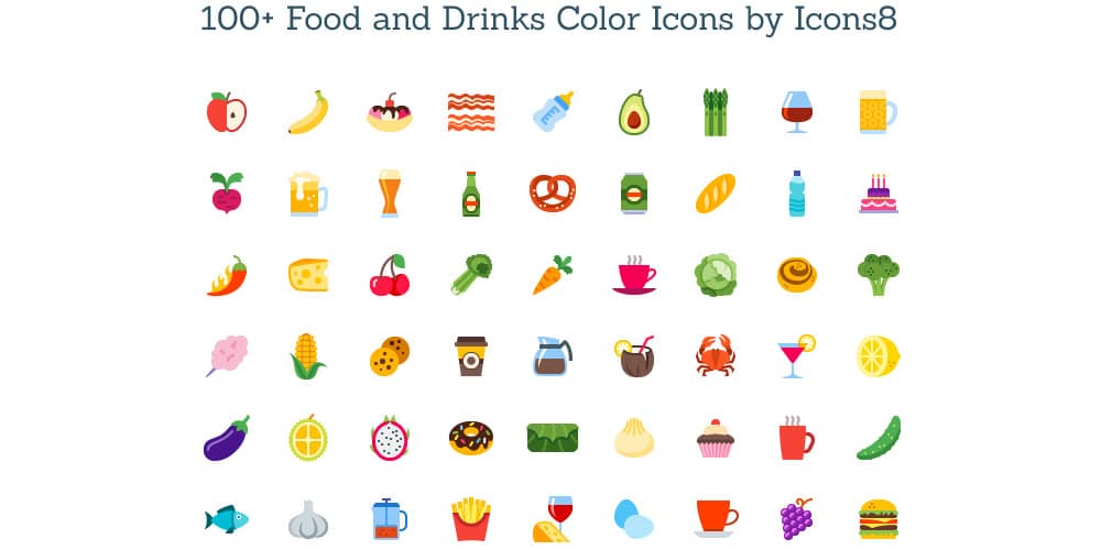 Best Free Icon Sets 2020 130 Free-Food-and-Drink-Icons
