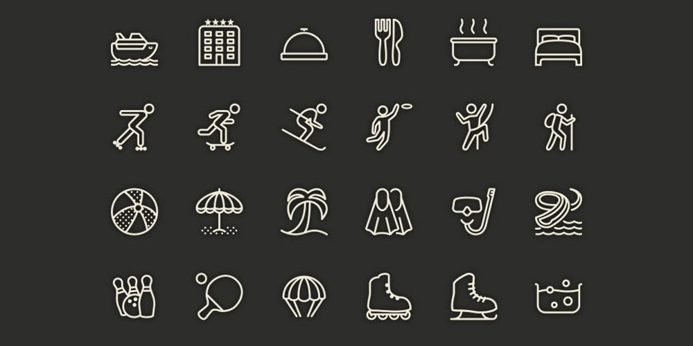 Best Free Icon Sets 2020 70 Free-Leisure-Line-Icons