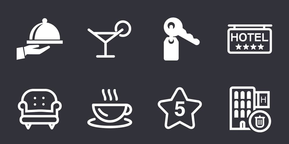Best Free Icon Sets 2020 131 Hotel Icons PSD