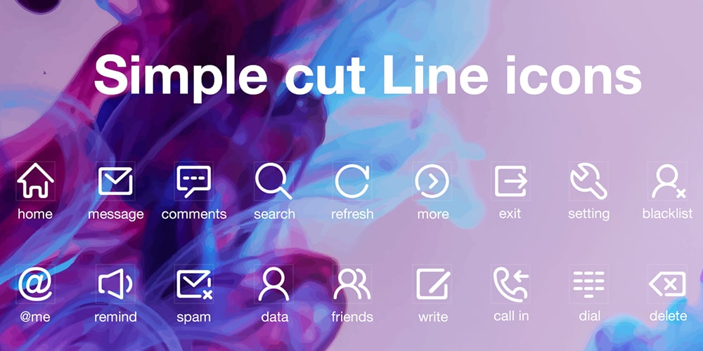 Best Free Icon Sets 2020 84 Simple Line Icons PSD
